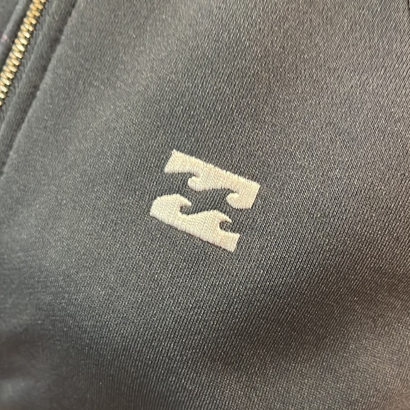 Billabong Track Jacket “Locals Only” Bomber Terry Lined Striped Trim NWT - Picture 5 of 16